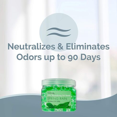 Clear Air Odor Eliminator Gel Beads - 12 oz, Pack of 2 - Air Freshener Made with Essential Oils - Eliminates Odors in Bathrooms, Cars, Boats, RVs & Pet Areas - Apple Cinnamon Scent in Kuwait