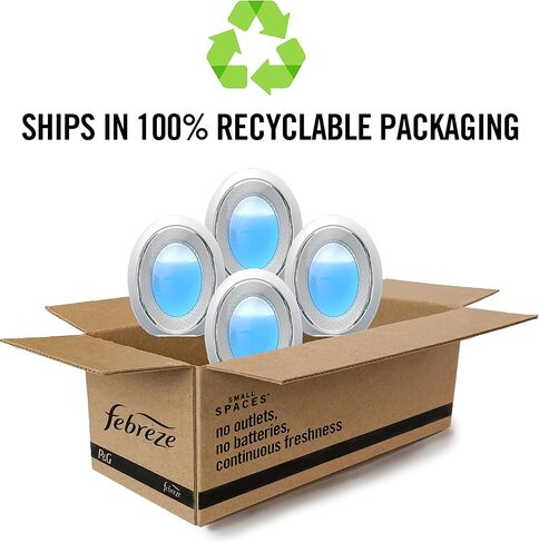 Febreze Small Spaces Air Freshener, Plug in Alternative for Home, Linen & Sky, Odor Fighter for Strong Odor (4 Count) in Kuwait