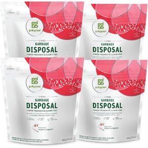 Grab Green Naturally-Derived, Mineral-Based Disposal Cleaner & Freshener Pods, Red Pear with Magnolia, 12 Pods (4-Pack) in Saudi Arabia