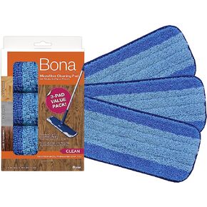 Bona Mop Microfiber Deep Cleaning Pad for Hardwood & Hard Surface Floors - 1-Pack - For Use With Bona Mops - Dual Zone Cleaning