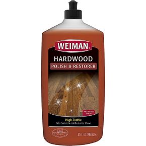 Weiman Wood Floor Polish and Restorer 32 Ounce (2 Pack) - High-Traffic Hardwood Floor, Natural Shine, Removes Scratches, Leaves Protective Layer in Saudi Arabia