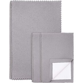 3 قطع قماش تلميع فضية، تحافظ على نظافة المجوهرات ولمعانها. (عبوة واحدة 25.4 سم × 30.48 سم + عبوتان 15.24 سم × 20.32 سم) in Kuwait