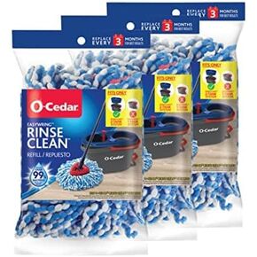 O-Cedar EasyWring RinseClean ممسحة دوارة قابلة لإعادة التعبئة من الألياف الدقيقة، عبوة واحدة، أزرق in Kuwait