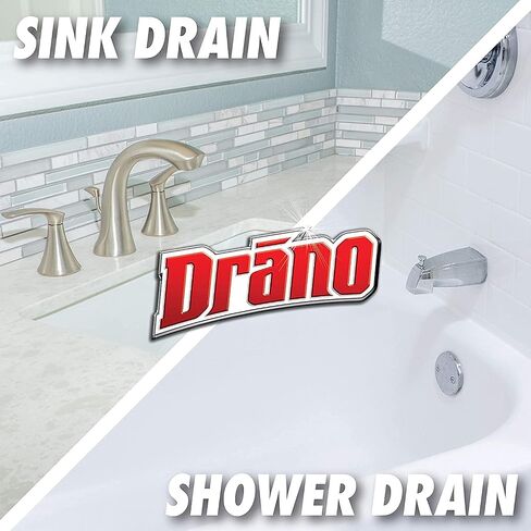 Drano Max Gel Drain Clog Remover and Cleaner for Shower or Sink Drains, Unclogs and Removes Hair, Soap Scum, Blockages, 80 oz in Saudi Arabia