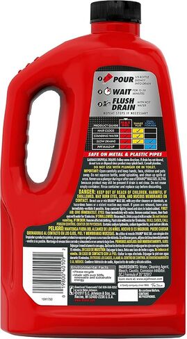Drano Max Gel Drain Clog Remover and Cleaner for Shower or Sink Drains, Unclogs and Removes Hair, Soap Scum, Blockages, 80 oz in Saudi Arabia