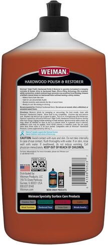 Weiman Wood Floor Polish and Restorer 32 Ounce (2 Pack) - High-Traffic Hardwood Floor, Natural Shine, Removes Scratches, Leaves Protective Layer in Saudi Arabia