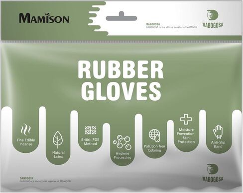 دابوجوسا زوجان من قفازات مطاطية قابلة لاعادة الاستخدام ومقاومة للماء لتنظيف غسالة الصحون من ماميسون، قفازات مطبخ غير قابلة للانزلاق (مقاس M) in Kuwait