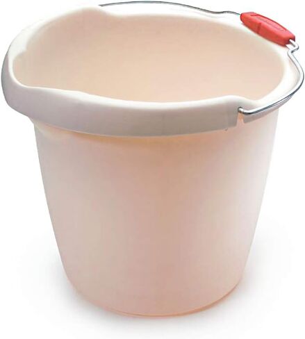 Rubbermaid Roughneck Heavy-Duty Utility Bucket, 15-Quart, Bisque, Sturdy Pail Bucket Organizer Household Cleaning Supplies Projects Mopping Storage Comfortable Durable Grip Pour Handle in Saudi Arabia