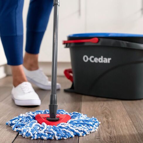 O-Cedar EasyWring RinseClean ممسحة دوارة قابلة لإعادة التعبئة من الألياف الدقيقة، عبوة واحدة، أزرق in Kuwait
