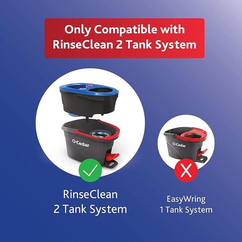 O-Cedar EasyWring RinseClean ممسحة دوارة قابلة لإعادة التعبئة من الألياف الدقيقة، عبوة واحدة، أزرق in Kuwait