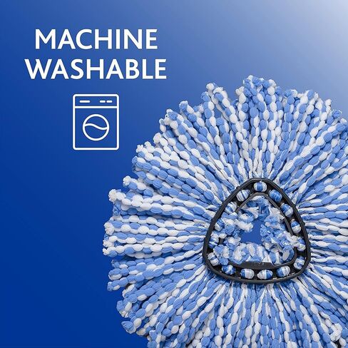 O-Cedar EasyWring RinseClean ممسحة دوارة قابلة لإعادة التعبئة من الألياف الدقيقة، عبوة واحدة، أزرق in Kuwait