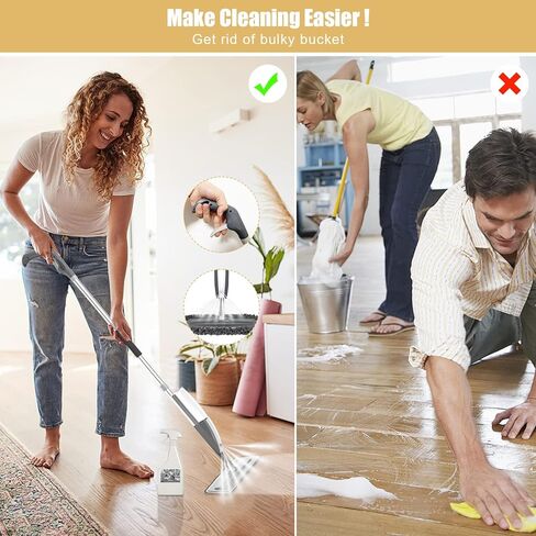 Beyoco Microfiber Spray Mops for Floor Cleaning with 3pcs Reusable Washable Pads - Flat Floor Mop with Refillable Bottle, Dry Wet Dust Mop with Sprayer for Hardwood Laminate Tile Wood Kitchen Floors in Kuwait