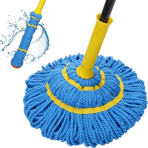 Self-Wringing Twist Mops for Floor Cleaning, Microfiber Floor mop with 57 " Long Handle, Easy Wringing Mop for Hardwood Commercial Household Clean in Saudi Arabia