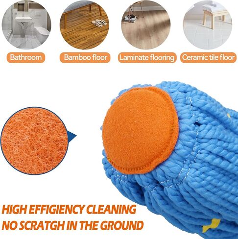Self-Wringing Twist Mops for Floor Cleaning, Microfiber Floor mop with 57 " Long Handle, Easy Wringing Mop for Hardwood Commercial Household Clean in Saudi Arabia