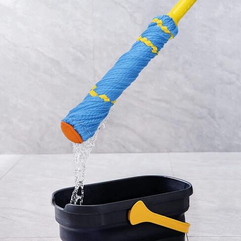 Self-Wringing Twist Mops for Floor Cleaning, Microfiber Floor mop with 57 " Long Handle, Easy Wringing Mop for Hardwood Commercial Household Clean in Saudi Arabia