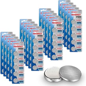 Tenergy 3V CR2032 Batteries, Lithium Button Coin Cell 2032 Battery, Compatible with AirTags, Key FOBs, Calculators, Coin Counters, Watches, Heart Rate Monitors, Glucometer, and More, 10 Count in Saudi Arabia