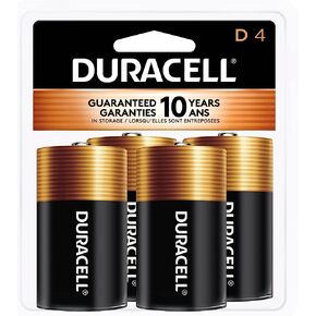 Duracell Coppertop D Batteries, 4 Count, 10-Year Shelf Life, Long-lasting in Saudi Arabia