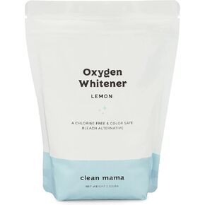 Clean Mama Natural Oxygen Whitener and Stain Remover - Color-Safe Natural Bleach Alternative - Plant-Derived Oxygen Powder, Whitens & Brightens Whites and Colors - Lemon, 2.53 lbs in Saudi Arabia
