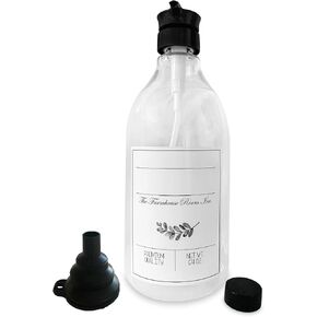 موزع مبيض لغرفة الغسيل من The Farmhouse Room Inc. - موزع زجاجة بمضخة للمبيض السائل - خالٍ من مادة BPA وموزع صابون بلاستيك PET سعة 1/2 جالون - زجاجة مبيض مقاومة للماء سعة 64 أونصة in Kuwait