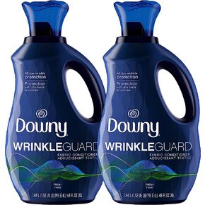 Downy Wrinkleguard Laundry Fabric Softener Liquid, Fresh Scent, 192 Total Loads (Pack of 2)