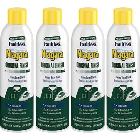 Liquid Starch Iron Spray Lavender Scent (20 oz, 6-Pack) - Niagara Starch Spray Iron Aid: Non-Flaky/Clogging | Durafresh Scent - Original Hold Iron Out Spray - Iron Spray Pack for Clothes & Fabrics