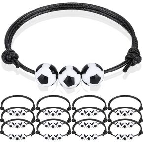 12Pcs Baseball Charm Bracelets Baseball Party Favors Baseball Beads Adjustable Wristbands Sport Baseball Bracelet for Teen Women Men Birthday Party Christmas Holiday Gifts Baseball Favor for Team in Saudi Arabia