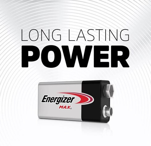 Energizer MAX 9V Batteries (2 Pack), 9 Volt Alkaline Batteries - Packaging May Vary in Kuwait