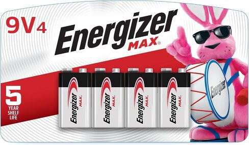 Energizer MAX 9V Batteries (2 Pack), 9 Volt Alkaline Batteries - Packaging May Vary in Kuwait