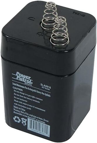 Interstate Batteries Power Patrol 6V 5Ah Rechargeable Lantern Battery (SLA0916) Sealed Lead Acid Rechargeable SLA AGM (Spring Terminal) Lanterns, Lighting, Fencing, Electric Signs in Saudi Arabia