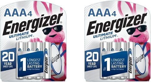 Energizer AAA Batteries, Triple A Lithium, 4 Count (Pack of 2) in Saudi Arabia