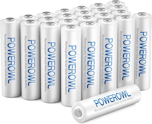 POWEROWL Goldtop Rechargeable AA Batteries PRO w/ 8 Bay Charger, High Capacity 2800mAh, Premium NiMH Double A Battery -8 Count in Saudi Arabia
