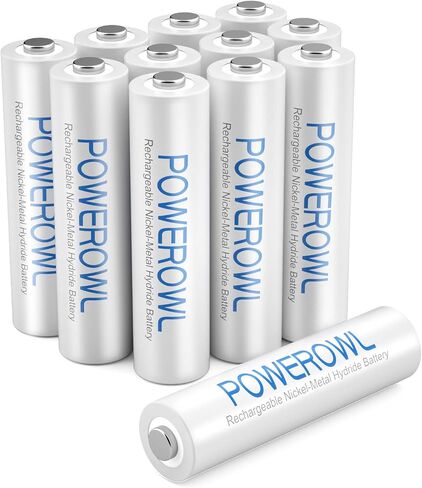 POWEROWL Goldtop Rechargeable AA Batteries PRO w/ 8 Bay Charger, High Capacity 2800mAh, Premium NiMH Double A Battery -8 Count in Saudi Arabia