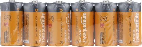 Amazon Basics C Cell Alkaline All-Purpose Batteries, 1.5 Volt, Long-Lasting Reliable Power, 5-Year Shelf Life, 12-Pack in Kuwait