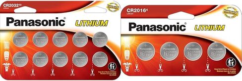 Panasonic CR2032 3.0 Volt Long Lasting Lithium Coin Cell Batteries in Child Resistant, 10 Pack & Lasting Lithium Coin Cell Batteries in Child Resistant, Standards Based Packaging, 10 Pack in Saudi Arabia