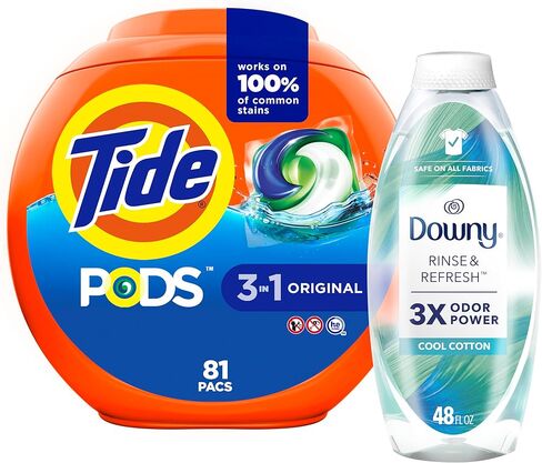 كبسولات صابون غسيل الملابس تايد PODS، كفاءة عالية، رائحة أصلية، 81 قطعة in Kuwait