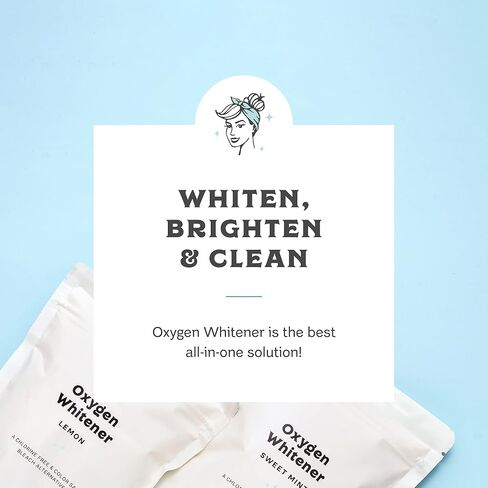Clean Mama Natural Oxygen Whitener and Stain Remover - Color-Safe Natural Bleach Alternative - Plant-Derived Oxygen Powder, Whitens & Brightens Whites and Colors - Lemon, 2.53 lbs in Saudi Arabia