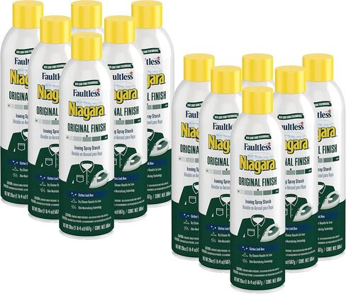 Liquid Starch Iron Spray Lavender Scent (20 oz, 6-Pack) - Niagara Starch Spray Iron Aid: Non-Flaky/Clogging | Durafresh Scent - Original Hold Iron Out Spray - Iron Spray Pack for Clothes & Fabrics in Kuwait