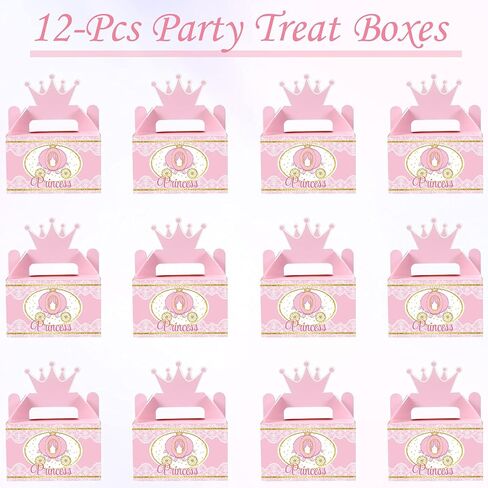 12 قطعة من لوازم تزيين الأميرة الصغيرة تاج الأميرة الصغيرة لمستلزمات حفلات استقبال المولود أو حفلات عيد الميلاد أو صندوق هدايا الأميرة الوردي والذهبي من أوتس in Kuwait
