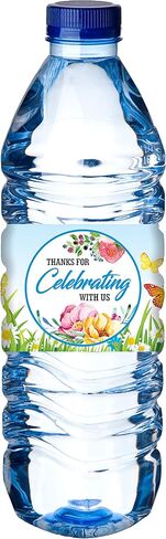 PARTH IMPEX Happy Birthday Water Bottle Labels - (Pack of 100) 8.5" x 2.25" Wrappers Wrap Around Party Decoration Stickers in Kuwait