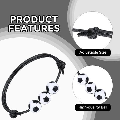 12Pcs Baseball Charm Bracelets Baseball Party Favors Baseball Beads Adjustable Wristbands Sport Baseball Bracelet for Teen Women Men Birthday Party Christmas Holiday Gifts Baseball Favor for Team in Kuwait