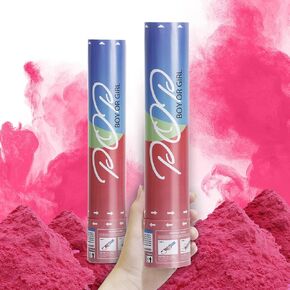 بودرة مدفع تكشف عن الجنس، YESHOW Blue Smoke Baby Boy للكشف عن الجنس، ديكورات مستلزمات الحفلات (عبوة من قطعتين)