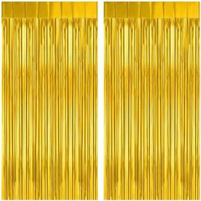 PIGETALE, 2 Pack 3.2x8.2 Feet Black and Red Foil Fringe Curtains Party Decorations, Tinsel Curtain Backdrop Streamers for Birthday Graduation Fiesta Stranger Theme Halloween Christmas Party Supplies in Kuwait