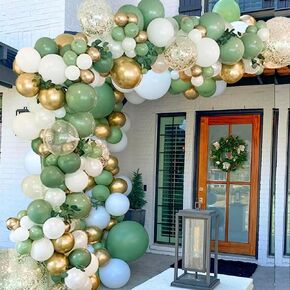 Sage Balloons Matte Olive Green Cream Nude Neutral Garland Kit Arch Baby Shower Party Decorations Decor 10 Inch 12 Inch