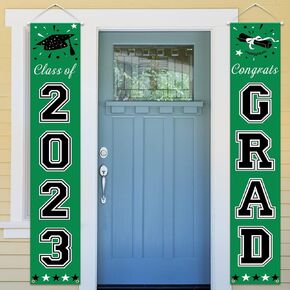 DAZONGE Graduation Decorations Class of 2024, Black & Gold Graduation Party Decorations 2024, Graduation Porch Banners for Any Schools or Grades Party Supplies