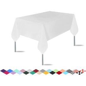 sundee 3 Pack Premium Disposable Plastic Tablecloth (54"x 108") ， Rectangle Table Cover for Wedding, Party, Banquet, Burgundy