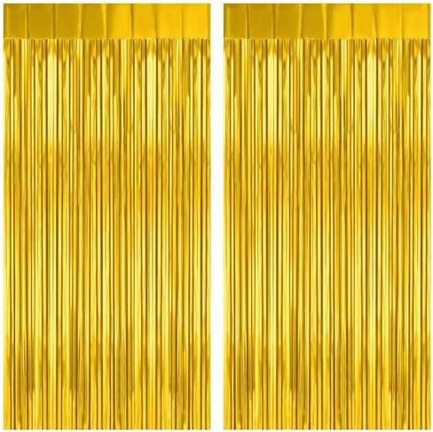 PIGETALE, 2 Pack 3.2x8.2 Feet Black and Red Foil Fringe Curtains Party Decorations, Tinsel Curtain Backdrop Streamers for Birthday Graduation Fiesta Stranger Theme Halloween Christmas Party Supplies in Saudi Arabia