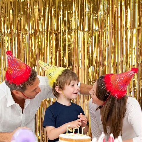 PIGETALE, 2 Pack 3.2x8.2 Feet Black and Red Foil Fringe Curtains Party Decorations, Tinsel Curtain Backdrop Streamers for Birthday Graduation Fiesta Stranger Theme Halloween Christmas Party Supplies in Saudi Arabia