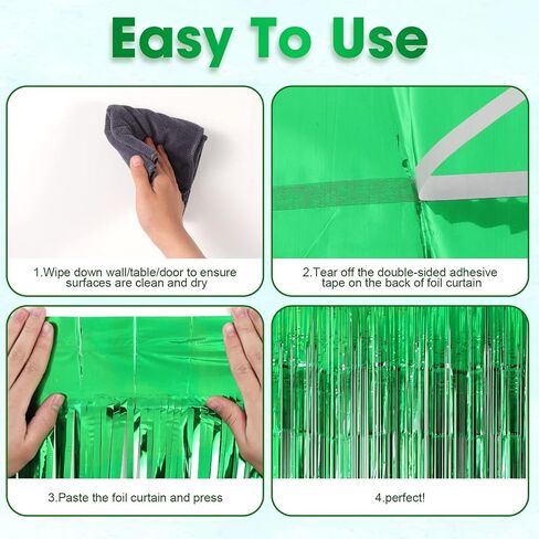 Voircoloria Dark Blue Foil Fringe Backdrop Curtains, 3.3x8.2ft, 3 Pack | Tinsel Streamers, Door Shimmer, For Baby Shower, Birthday Party Decorations, Graduations in Saudi Arabia