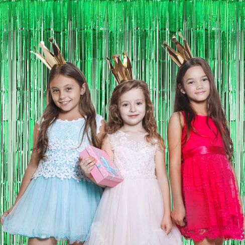 Voircoloria Dark Blue Foil Fringe Backdrop Curtains, 3.3x8.2ft, 3 Pack | Tinsel Streamers, Door Shimmer, For Baby Shower, Birthday Party Decorations, Graduations in Saudi Arabia