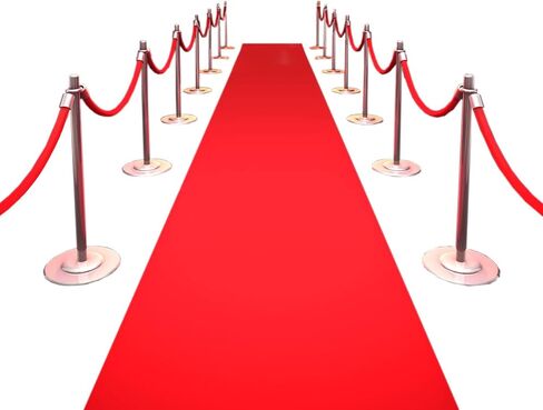 عداء الممر للسجاد الأحمر للحفلات 24 بوصة × 15 قدم، 80 جرامًا لكل متر مربع من نسيج البوليستر الأحمر المبتكر لحفلات الزفاف، سجادة حمراء لحفلات العطلات، والمناسبات الخاصة in Kuwait